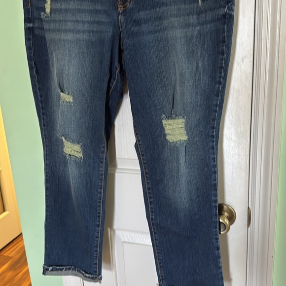 Sofía Jeans Bagi Boyfriend Distressed Crop Cut Jeans by Sofia Vergara Size 14 - Picture 4 of 11